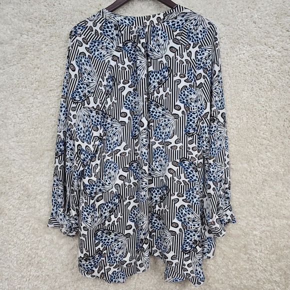 Melissa McCarthy‎ Seven7 Top Womens 2X Butterfly Long Sleeve Flowy Lightweight - Picture 9 of 13